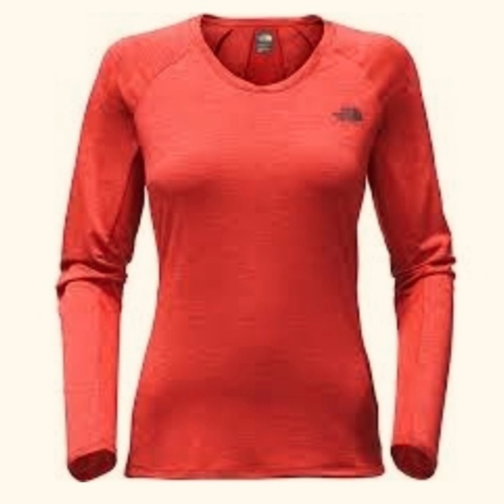 The North Face Women’s Ambition Long Sleeve Top in Orange Red Size S